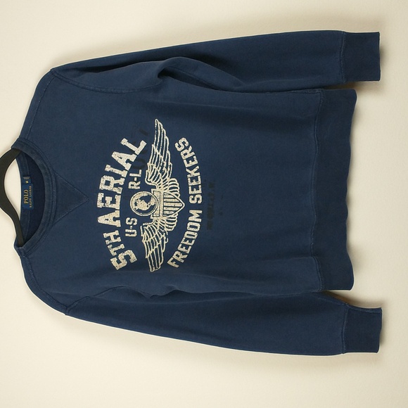 Polo Ralph Lauren Other - Polo Ralph Lauren Sweatshirt Medium Military Style 5th Aerial Freedom Seekers